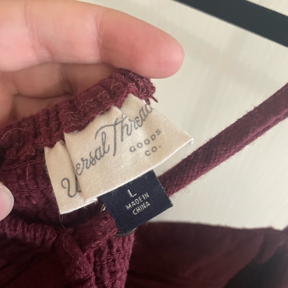 Universal Thread Button Down Maroon Dress - Picture 6 of 7